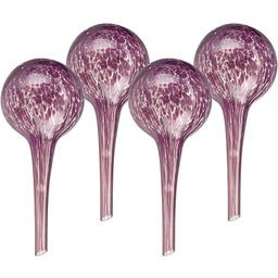 Relaxdays Kulki nawadniające szklane, zestaw 4 sztuk, wys.