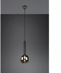 Trio Leuchten Nowoczesna lampa wisząca czarna z przydymionym