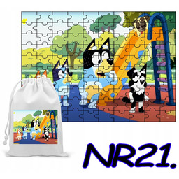 PUZZLE 35 EL. UKŁADANKA PREZENT NIEBIESKI PIESEK +