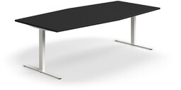 Stół konferencyjny QBUS, kształt łodzi, 2400x1200 mm, rama