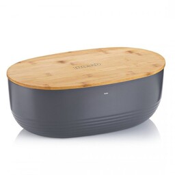 KELA-Chlebak z bambusową pokrywą szary Namur