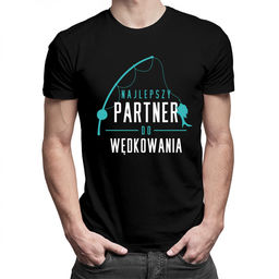 Najlepszy partner do wędkowania - męska koszulka