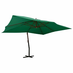 vidaXL Wiszący parasol z drewnianym słupkiem, 400x300 cm,