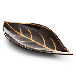 Eurofirany Patera ceramiczna 41x20x4 Alisma 2 brązowa złota