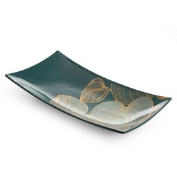 Eurofirany Patera ceramiczna 41x20x6 Salvia 3 zielona złota