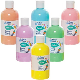 Baker Ross FN240 Pastelowa mieszanka farb plakatowych 150ml