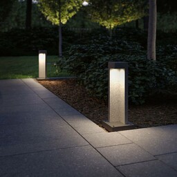 Paulmann Lampa ogrodowa stojąca Concrea, aluminiowy / szary