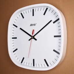 Zegar kwadratowy biały super cichy #3 /30cm