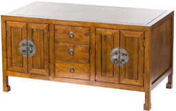 Komoda Ibuku 3szuflady + 4 drzwi, brown 126x55x65cm,