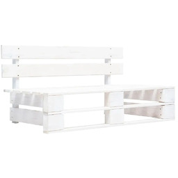 Elior Biała ławka ogrodowa z palet H8-D83