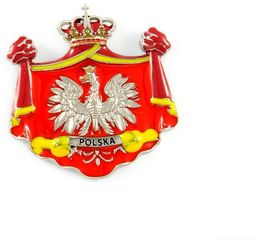 Metalowy magnes godło Polski