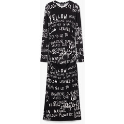 Sukienka midi z napisami