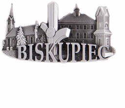 Magnes metalowy panorama Biskupiec