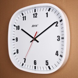 Zegar kwadratowy biały super cichy #4 /30cm