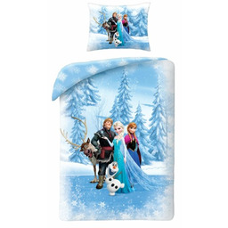 Pościel bawełniana 160x200 Frozen Kraina Lodu niebieska Kids