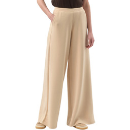 GUESS Beżowe damskie spodnie dresowe Olympe Wide Leg