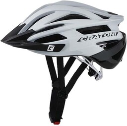 Cratoni Casque Agravic(vt) Blanc/Noir Brillant Taill S/M kask