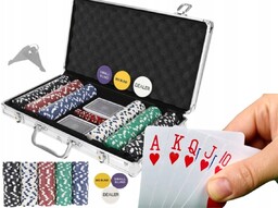Zestaw Premium Profesionalny Do Pokera 300 Żetonów Texas