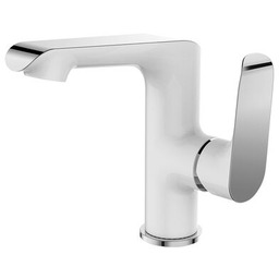 Bateria umywalkowa z wylewką L ALEA, biały/chrom