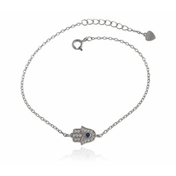 Bransoleta srebrna Ręka Fatimy dłoń Hamsa b1179