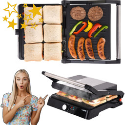 Elektryczny Grill Opiekacz Domowy Tosty Kebab Mięso Warzywa