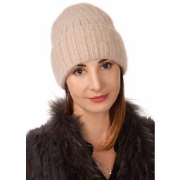 Czapka zimowa damska beżowa