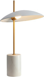 Italux Vilai TB-203342-1-WH lampa stołowa marmur klosz aluminium