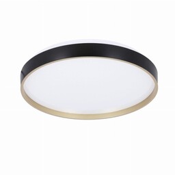 Florida lampa sufit. plafon czarno złoty+biały 18w led