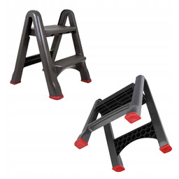 Drabinka Taboret Składany 2 Stopnie do 150KG Grafitowy