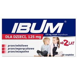 Ibum dla dzieci 125 mg czopki przeciwbólowe, 10