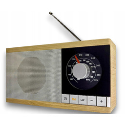 Radio sieciowo bateryjne drewniana obudowa Eltra Krystyna Fm/lw