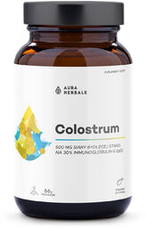 Aura Herbals Colostrum 500 mg, smak kwaśna cytryna,