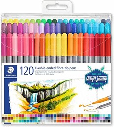 Staedtler Podwójne Twin Fibre-Tip piórnik składany z 120