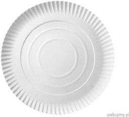Talerz papierowy 26cm biały 100szt