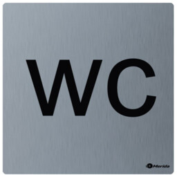 Piktogram WC stal matowa Merida