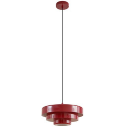 Lampa Wiszące Lindby, Tivra, ściemnialny, czerwony, salon, metal,