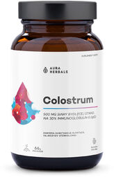 Aura Herbals Colostrum 500 mg, smak słodka malina,