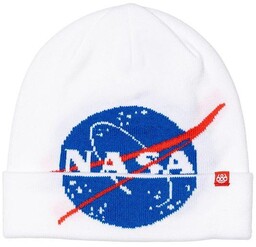 czapka zimowa 686 - Mens Nasa Beanie White