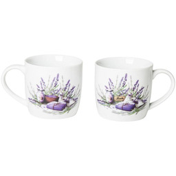 Banquet Kubki ceramiczne LAVENDER 360 ml 2 szt.