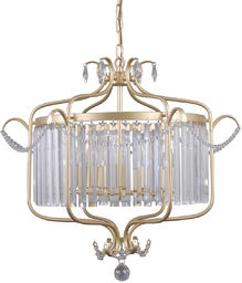 Italux Rinaldo PND-33057-6-CH.G lampa wisząca stal kryształy złoty