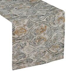 Eurofirany Obrus bieżnik 40x180 Bocono beżowy musztardowy ornamenty