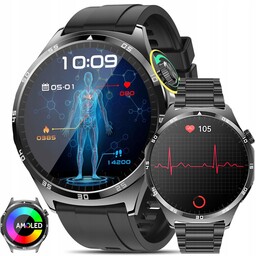 Smartwatch Zegarek Ekg Ciśnieniomierz Skład Krwi Amoled Menu