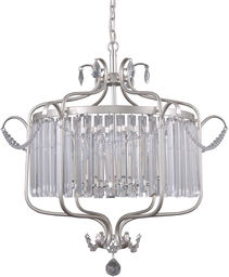 Italux Rinaldo PND-33057-6-CH.S lampa wisząca stal kryształy srebrny