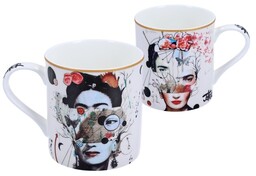 KUBEK PORCELANOWY CARMANI Frida Kahlo by Loui Jover