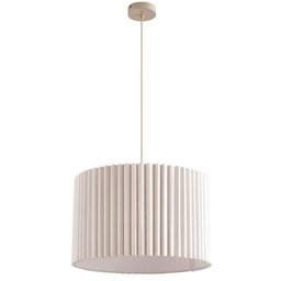 Lampa Wiszące Lindby, Libbie, ściemnialny, beżowy, salon, tkanina