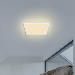 Globo Lampa sufitowa LED Sapana kątowa ściemniana, biała