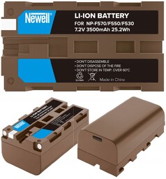 Bateria Aku. Newell Do Sony NP-F570 NP-F550 Kamery