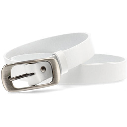 Armodo Biały Elegancki Pasek Damski