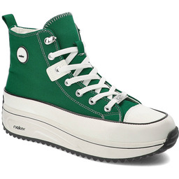 Zielone Sneakersy Rieker Modne Obuwie Damskie