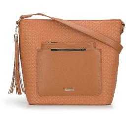 Torebka worek z tłoczeniem w plecionkę